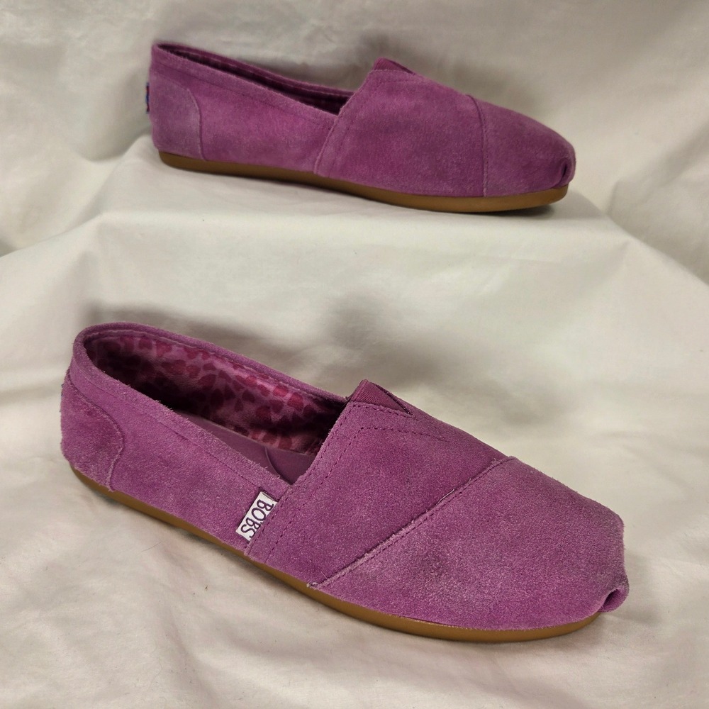 Bobs Purple Leather Suede Shoes Women size 8 flats casual boho festival bohemian